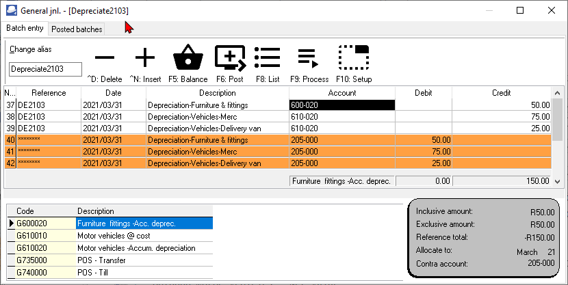 TurboCASH4 Repeating transactions processed