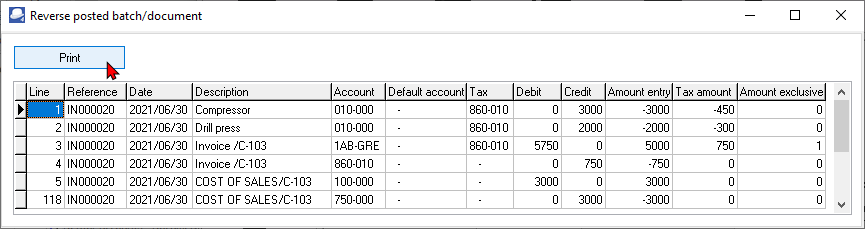 TurboCASH4 - Debtor account - Transactions tab - view transactions