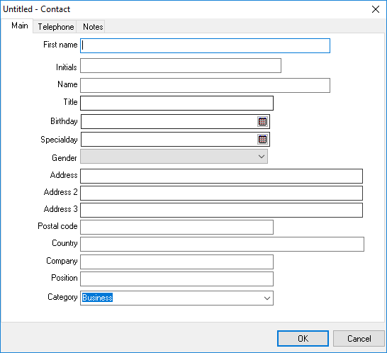 TurboCASH4 Contacts main form