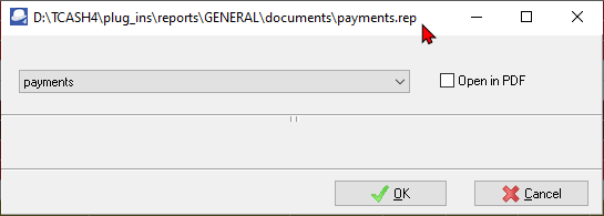 TurboCASH4 Open item receive payment parameters
