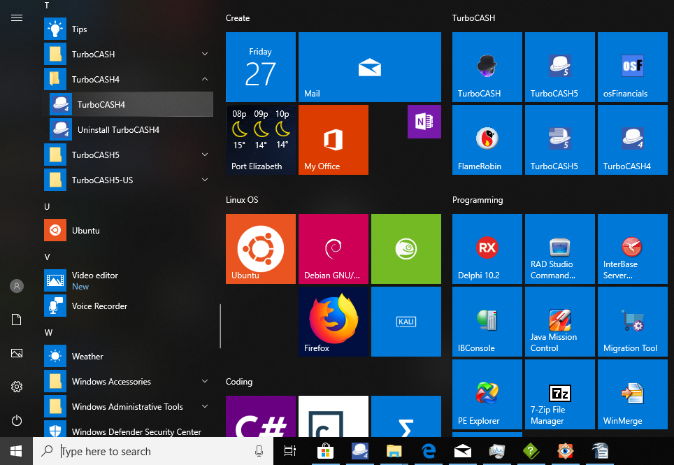 TurboCASH4 - Access on Windows 10