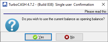 TurboCASH4 - Clear / Reset Books confirmation 4
